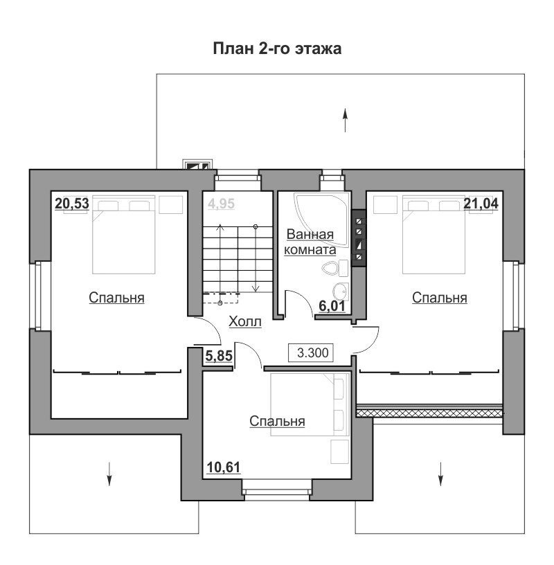 План 2-го (мансардного) этажа